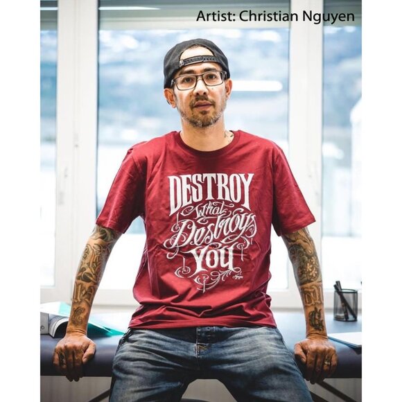 Frankenstein Movie Poster Black Tee Tattoo Art Men's T-shirt S-M-L-XL-2XL NWT - Picture 5 of 5